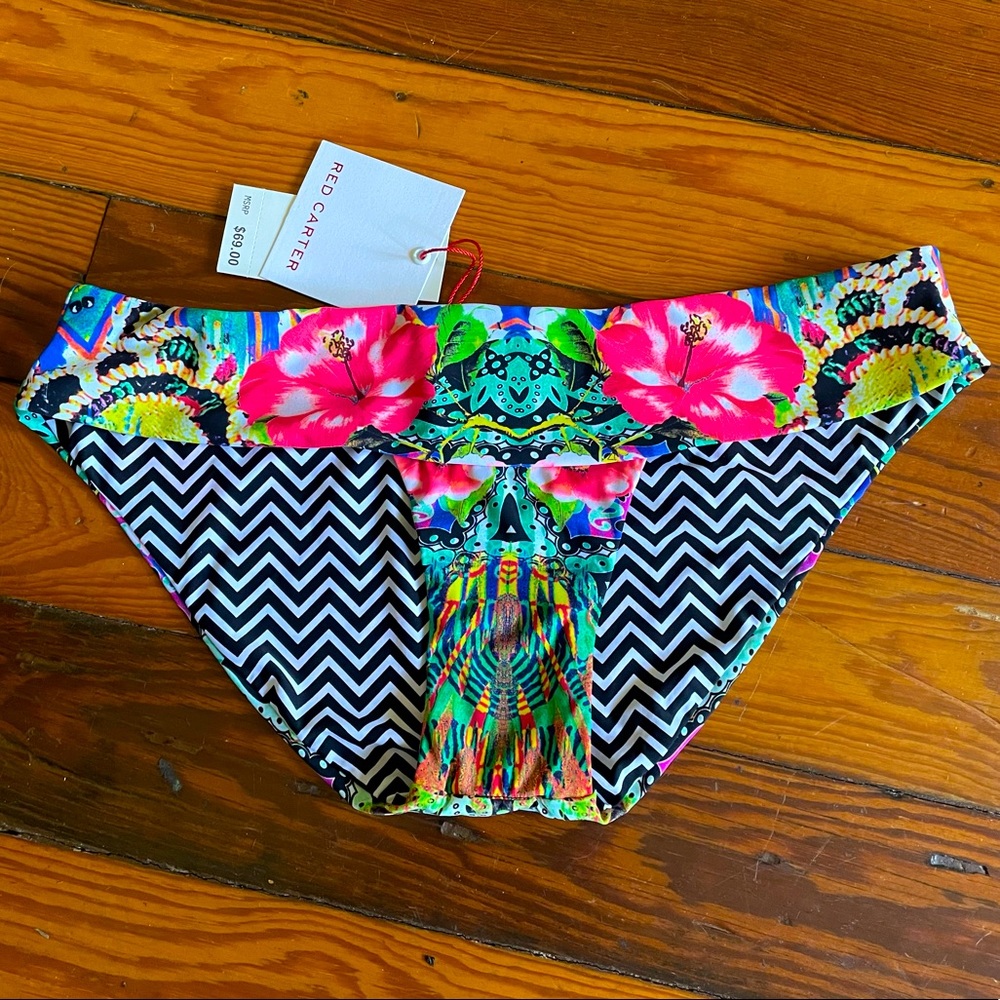 NWT Red Carter Shangri La Reversible Bikini Bottom